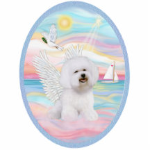 Heavenly Sea and Bichon Frise #1 Acrylic Cut Outs