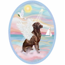 Heavenly Sea  -Chocolate Labrador Acrylic Cut Out