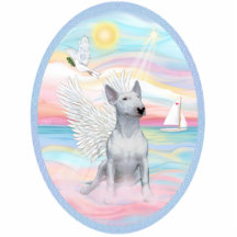 Heavenly Sea - White Bull Terrier 1 Acrylic Cut Out