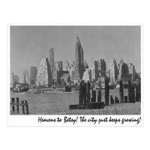 "Heavens to Betsy! The city just keeps growing!" Postcards