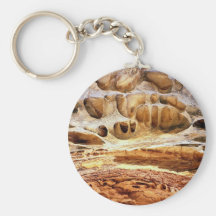 Heavily eroded sandstone, Arizona, U.S.A. Desert Keychain