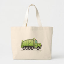 Heavy Duty Dump Truck Green Tote Bag