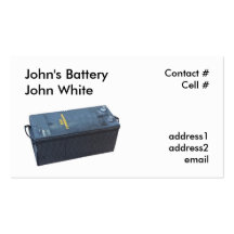 heavy equipment battery business card templates