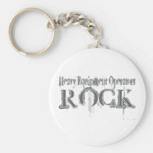 Heavy Equipment Operators Rock Keychain