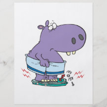 heavy hippo breaking scale diet humour flyer