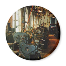 Heavy Machine Shop Fridge Magnets