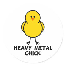 Heavy Metal Chick Sticker