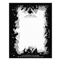 Heavy Metal Grunge Rock Design Custom Letterhead