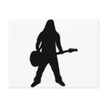 heavy metal guitar player post card