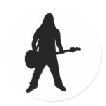 heavy metal guitar player sticker