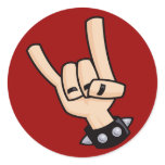 Heavy metal hand sign stickers