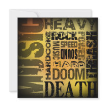 Heavy Metal Party Personalized Invitations