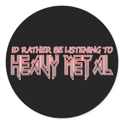 Heavy Metal Round Sticker by dustyvinyldesign
