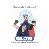 Heavy Metal Sisters Round Stickers