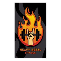 Heavy Metal Workout Business Card Template
