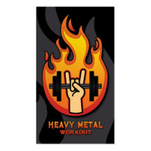 Heavy Metal Workout Business Cards
