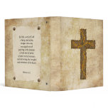 Hebrews 4:12 Parchment & Cross 3 Ring Binders