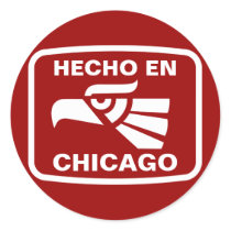 Hecho en Chicago personalizado custom personalized Round Stickers