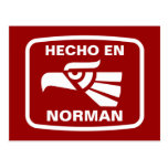 Hecho en Norman personalizado custom personalized Post Cards