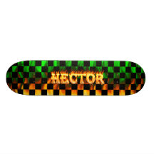 Hector skateboard fire and flames design.