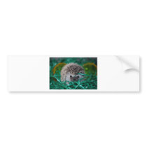 Hedgehog Baby in Easter Grass Bumper Sticker