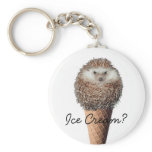 Hedgehog Ice Cream Keychains