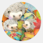 Hedgehog Stickers (Autumn Version)