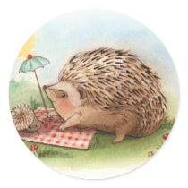 Hedgehog Summer afternoon Stickers