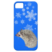 Hedgehog winter snowflake smartphone case iPhone 5 case