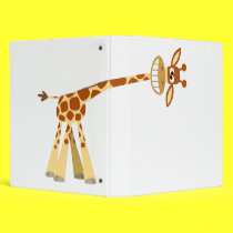 Hee Hee Hee!! cartoon giraffe Avery Binder