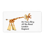 Hee Hee Hee ! ! étiquette d'Avery de girafe de ban Étiquette D’expédition