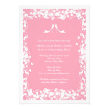 Heels Bridal Shower Invitation in Soft Pink