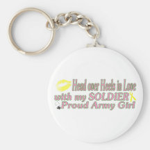 Heels in love with a Soldier Keychains