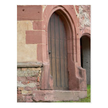 Heidelberg Castle Door Postcard