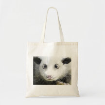 Heidi The Cross Eyed Opossum Canvas Bag