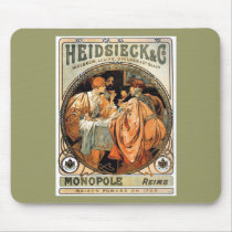 Heidsieck & Co ~ by Alphonse Mucha Mousepad
