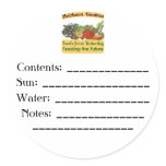 Heirloom Gardens Custom Seed Packet Labels Round Sticker