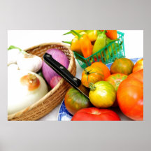 Heirloom Tomatoes And Vegetables Poster