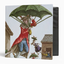 Held Aloft by Umbrellas and Butterflies 3 Ring Binders
