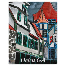 Helen GA vacation paradise German town Georgia art Flyer Design