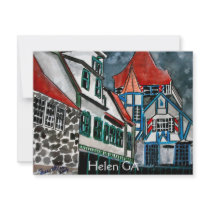 Helen GA vacation paradise German town Georgia art Custom Announcements