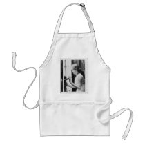 Helen Keller Watering Plants Portrait Apron