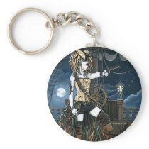 "Helena" Sky Pirate Ship Moon Fae Keychain