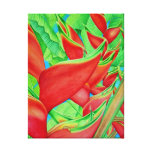 Heliconia rouge toile tendue