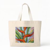Heliconia Tropical Flower Painting - Multi Bag