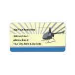 Helicopter Aircraft Personalized Address Label