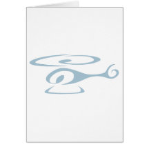 Helicopter in Swish Drawing Style Card