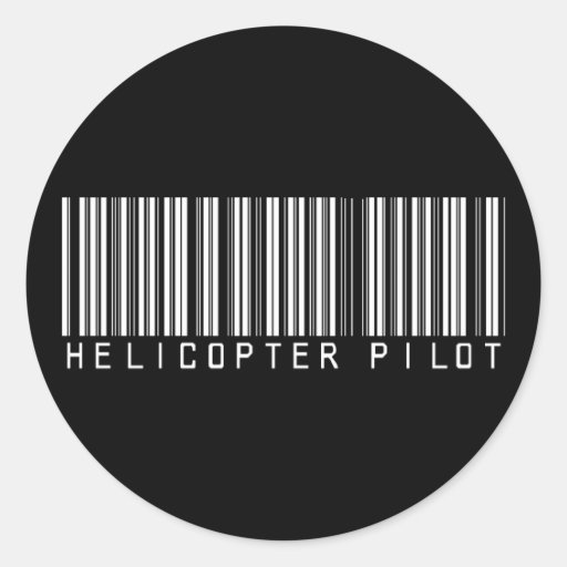 Helicopter Pilot Bar Code Sticker