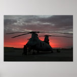 Helicopter Sunrise Posters
