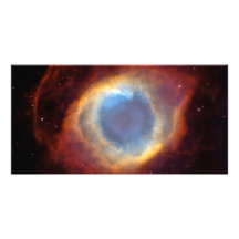 Helix Nebula Hubble Space Astronomy Personalized Photo Card